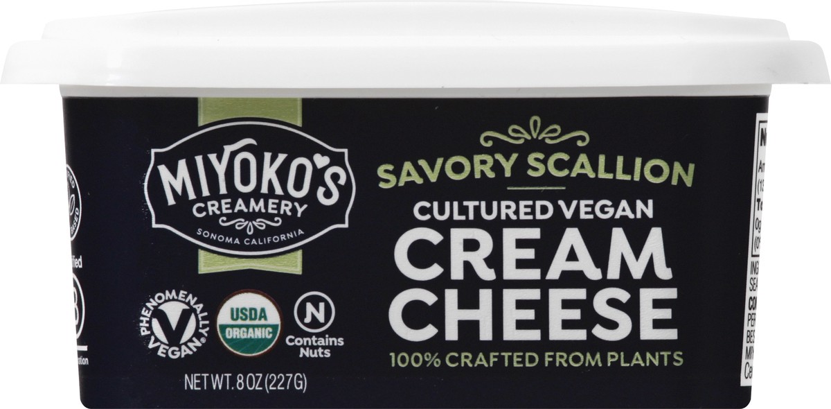 slide 5 of 10, Miyoko's Creamery Plant Milk Savory Scallion Cream Cheese 8 oz, 8 oz