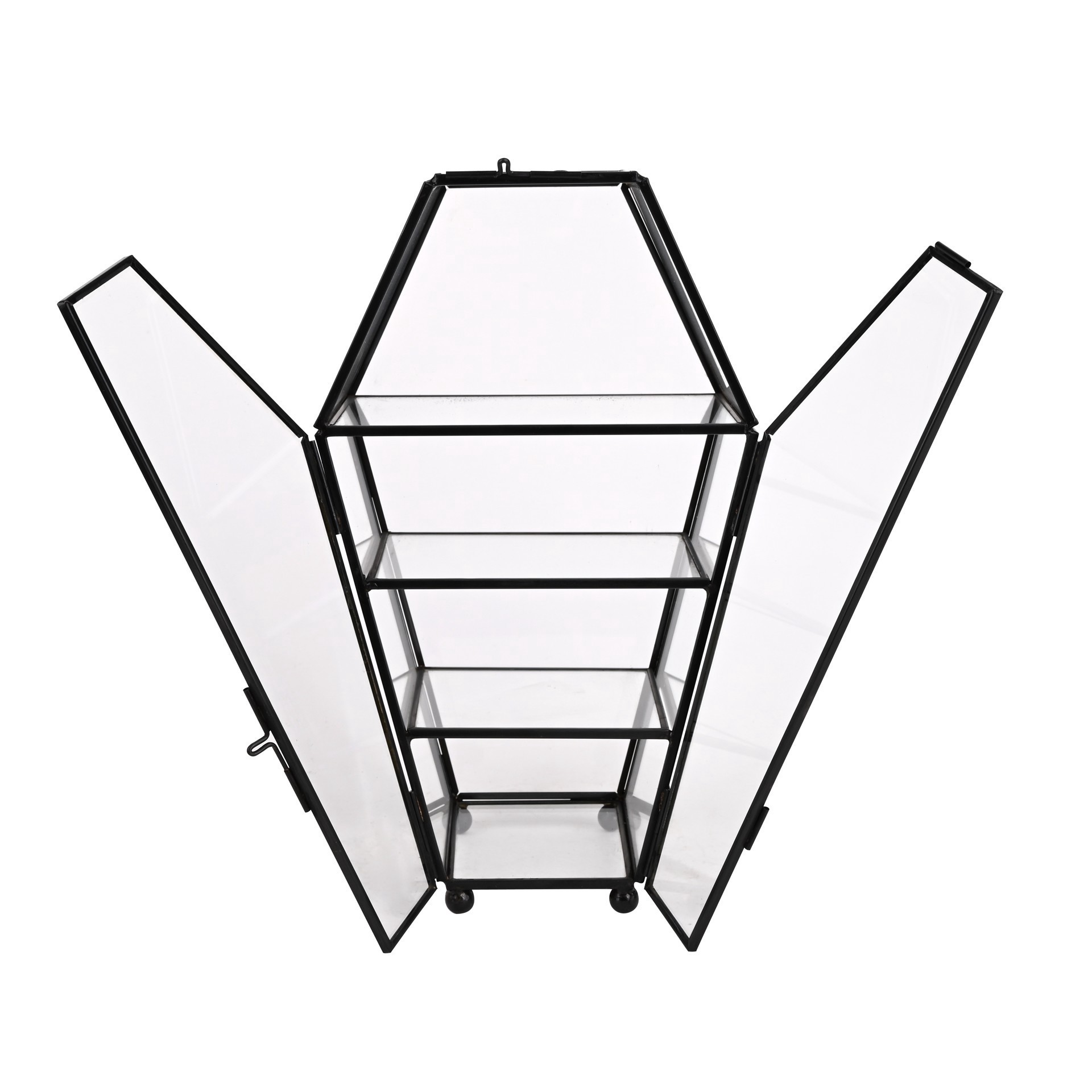 slide 2 of 3, 9" Glass Coffin Shelf By Ashland, 5.39 in x 3.46 in x 9 in