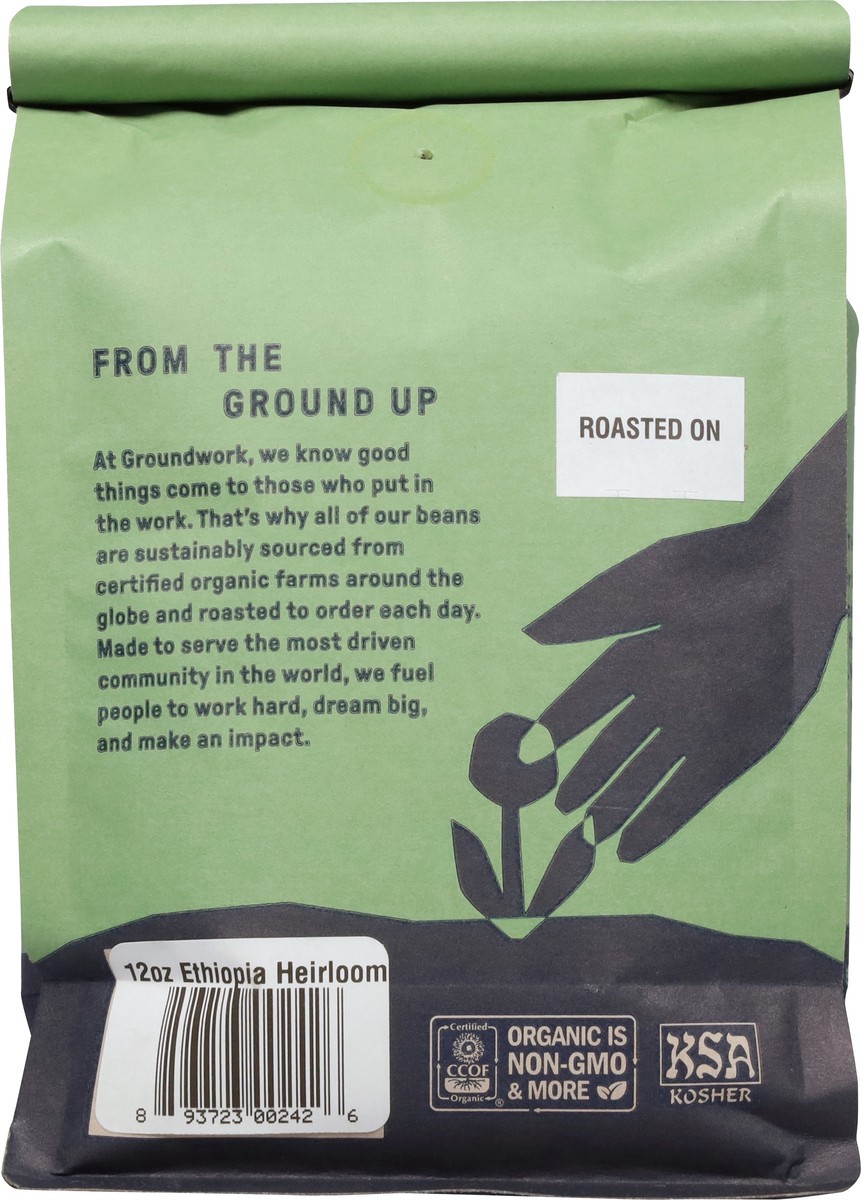 slide 5 of 9, Groundwork Light Roast Whole Bean Organic Ethiopia Coffee - 12 oz, 12 oz