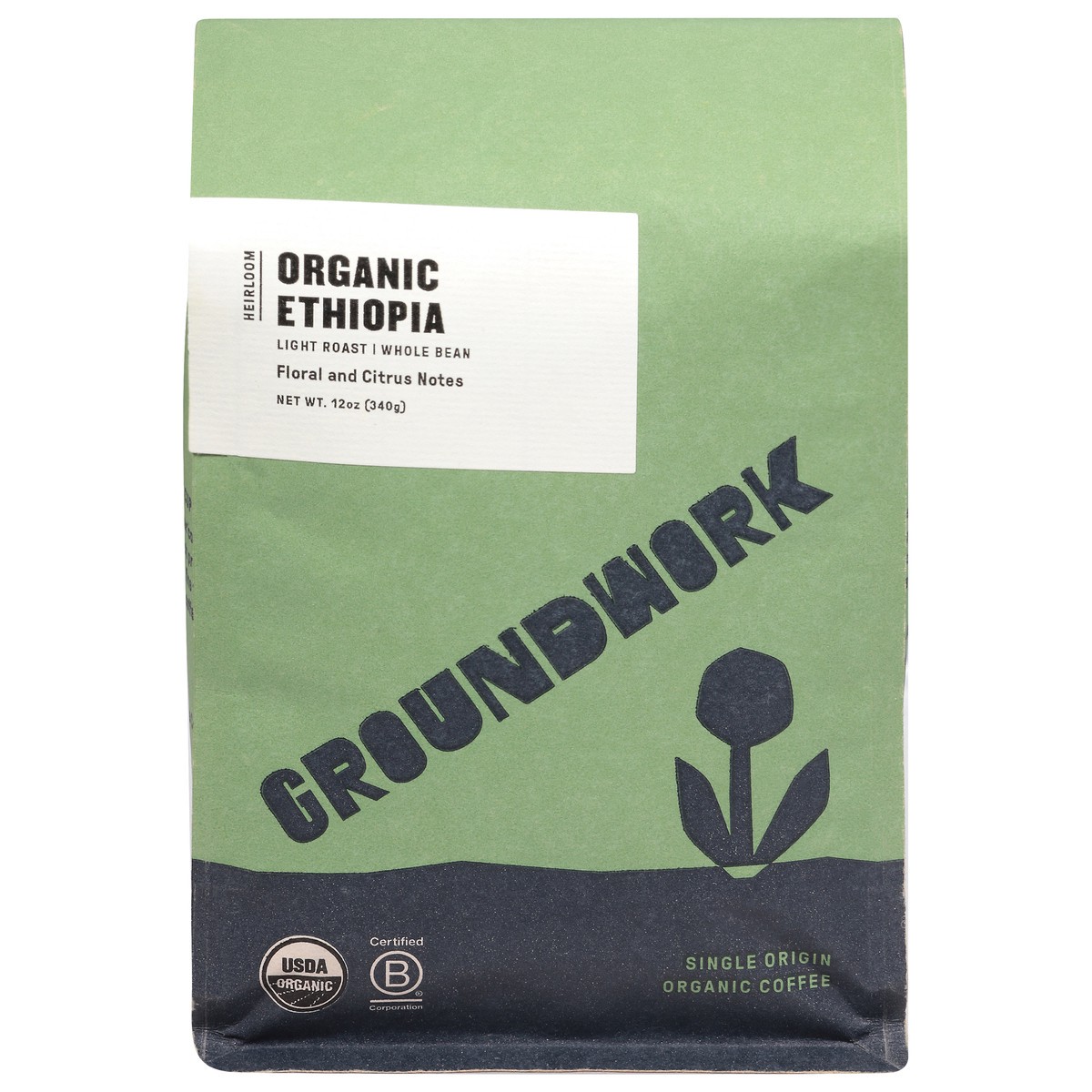 slide 1 of 9, Groundwork Organic Light Roast Ethiopia Coffee 12 oz, 12 oz