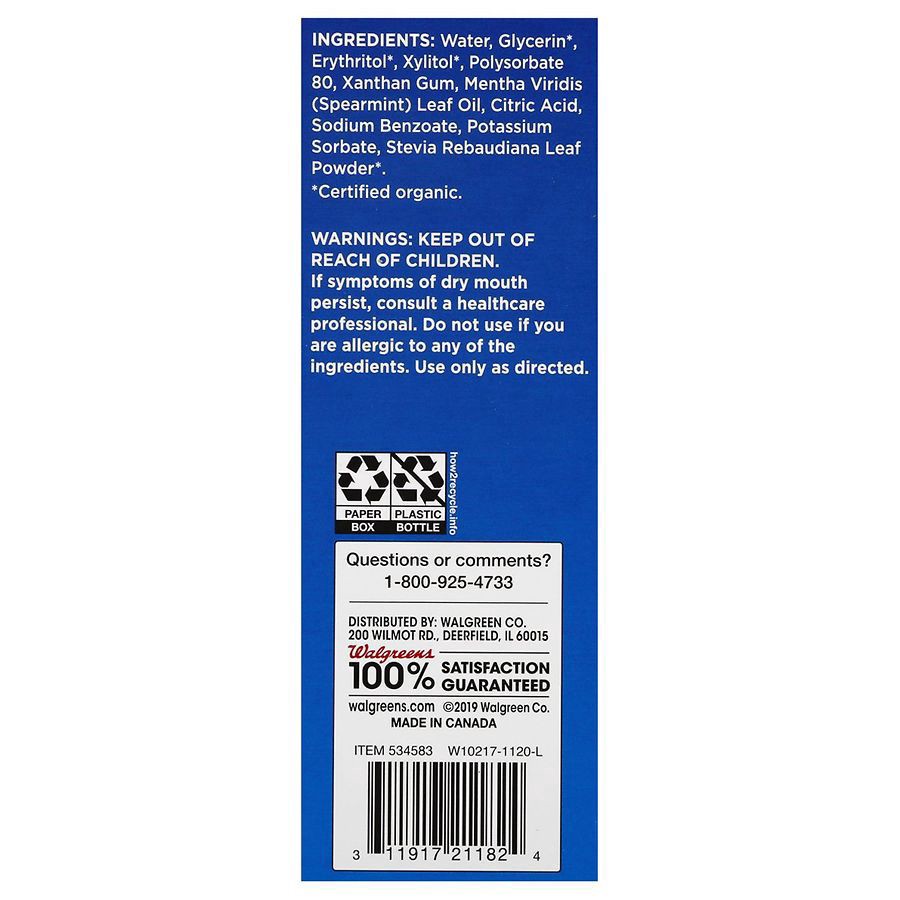 slide 2 of 3, Walgreens Dry Mouth Spray Cool Spearmint, 1.5 oz