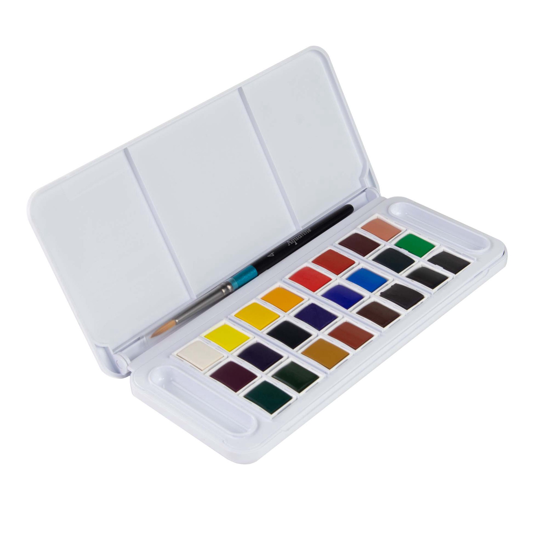 slide 4 of 6, Daler-Rowney Aquafine 24 Color Watercolor Paint Travel Set, 1 ct
