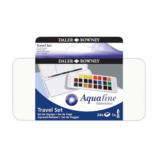 slide 1 of 6, Daler-Rowney Aquafine 24 Color Watercolor Paint Travel Set, 1 ct