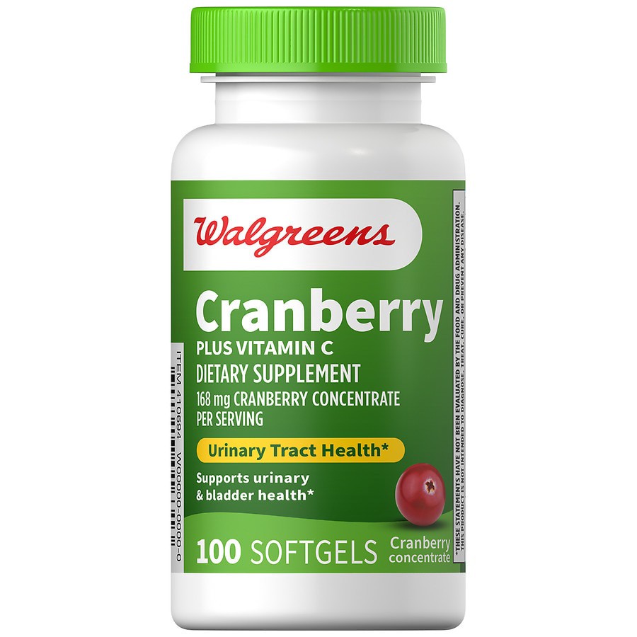 slide 1 of 1, Walgreens Cranberry + C & E, 100 ct