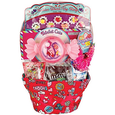 slide 1 of 1, Wonder Treats Girls Pink Beauty Hat Easter Gift Basket, LG