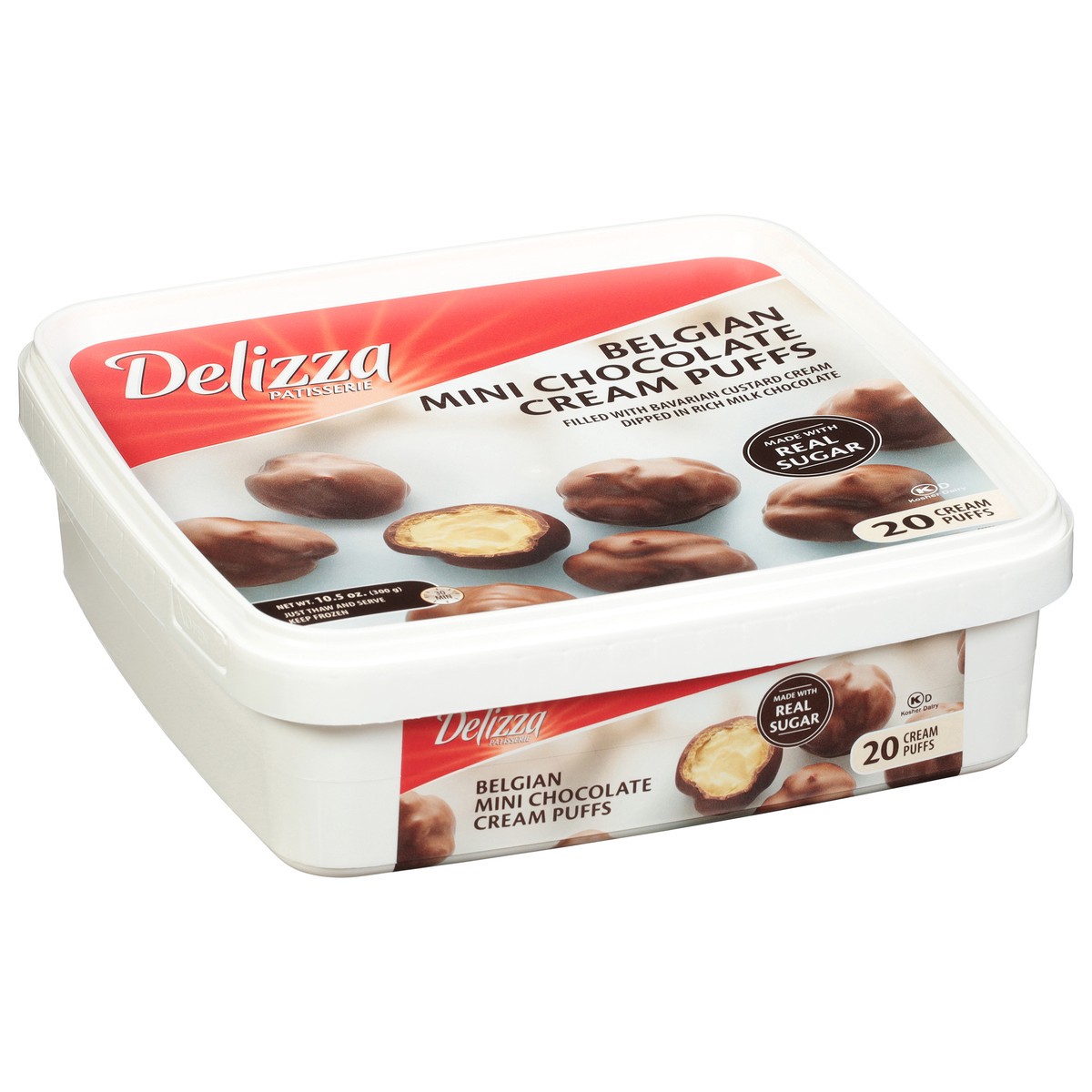 slide 7 of 9, Delizza Patisserie Belgian Mini Chocolate Cream Puffs 20 ea, 20 ct