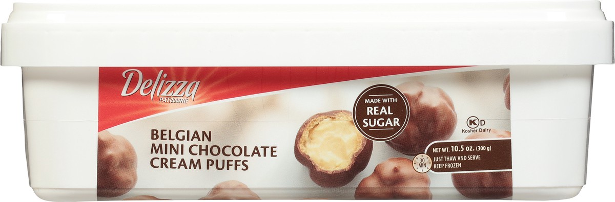 slide 3 of 9, Delizza Patisserie Belgian Mini Chocolate Cream Puffs 20 ea, 20 ct