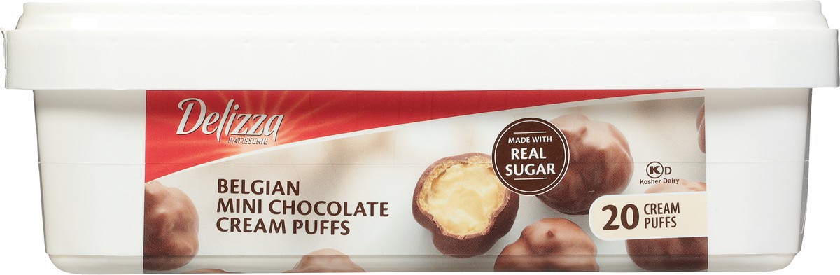 slide 4 of 9, Delizza Patisserie Belgian Mini Chocolate Cream Puffs 20 ea, 20 ct