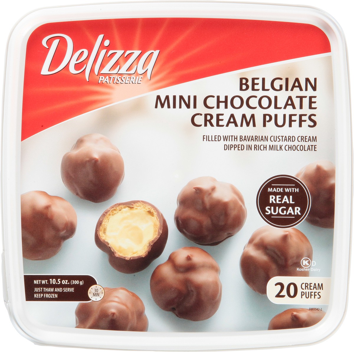 slide 2 of 9, Delizza Patisserie Belgian Mini Chocolate Cream Puffs 20 ea, 20 ct
