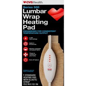 slide 1 of 1, Cvs Health Series 500 Lumbar Wrap Heating Pad, 1 ct