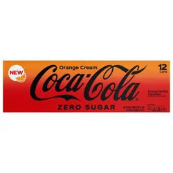 Coca-Cola Zero Sugar Orange Cream Fridge Pack Cans, 12 fl oz, 12 Pack