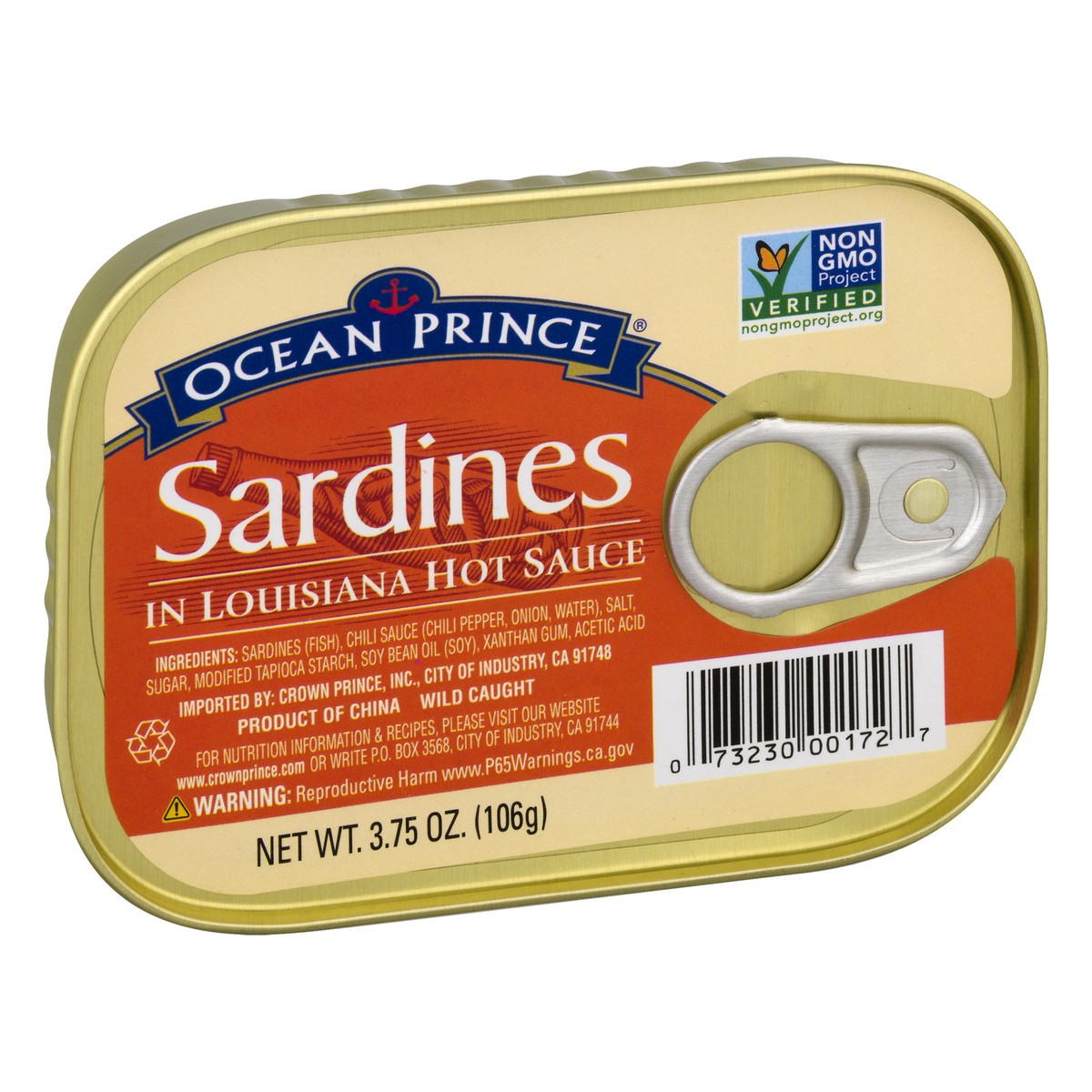 slide 7 of 11, Ocean Prince In Louisiana Hot Sauce Sardines 3.75 oz, 3.75 oz
