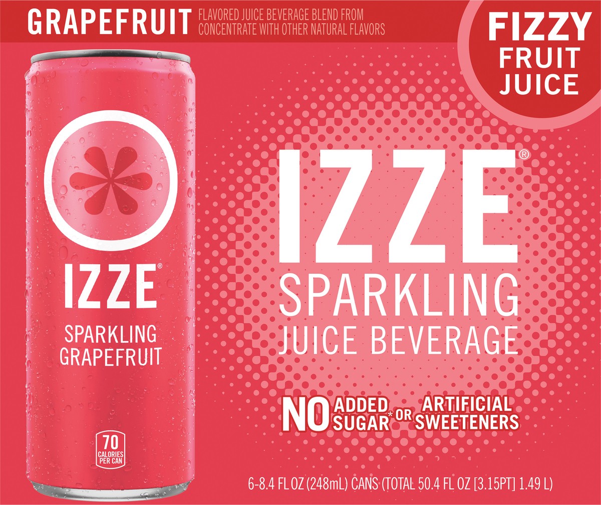 slide 7 of 11, Izze Sparkling Grapefruit 6pk, 8.4 oz