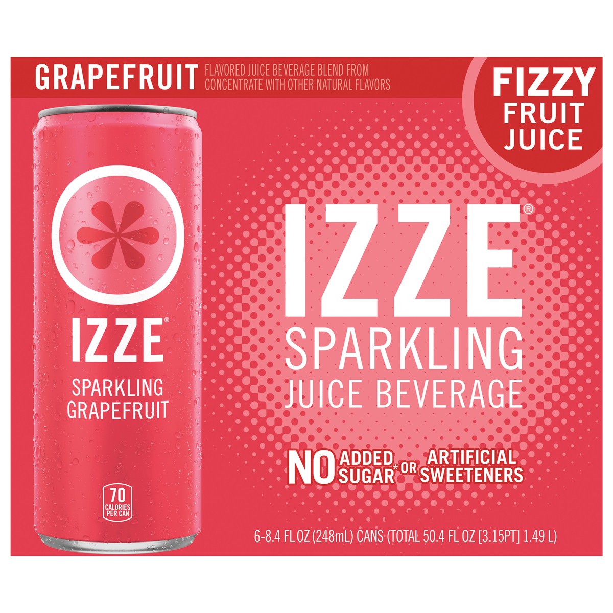 slide 1 of 11, Izze Sparkling Grapefruit 6pk, 8.4 oz
