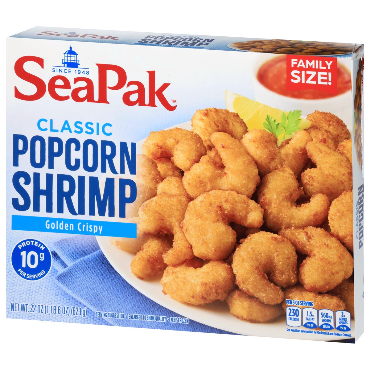 slide 3 of 14, SeaPak Classic Popcorn Shrimp 22 oz, 22 oz