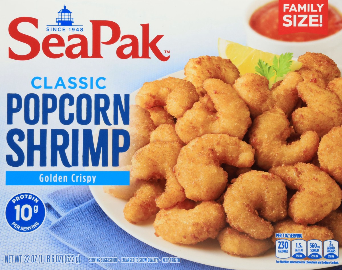 slide 2 of 14, SeaPak Classic Popcorn Shrimp 22 oz, 22 oz