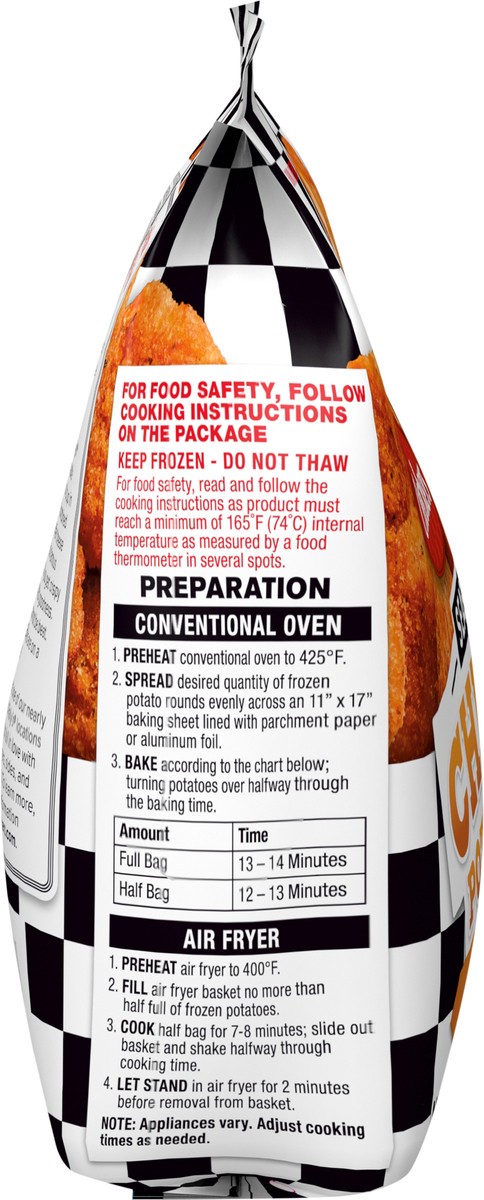 slide 10 of 13, Checkers Seasoned Cheesy Potato Bites, 28 oz