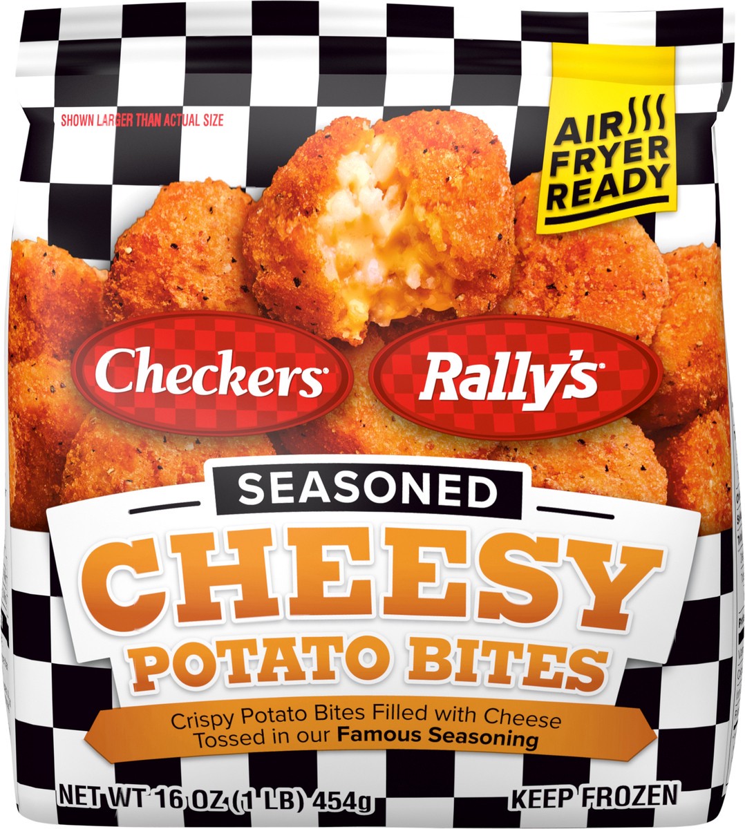 slide 3 of 13, Checkers Seasoned Cheesy Potato Bites, 28 oz
