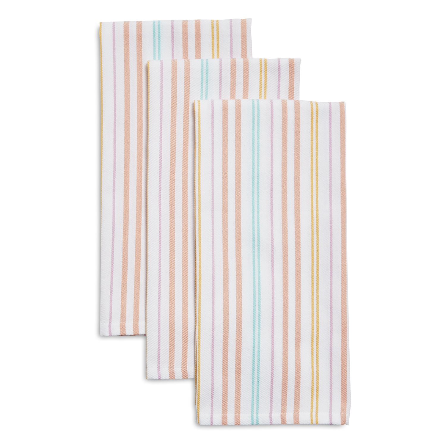 slide 1 of 1, Sur La Table Ice Cream Striped Kitchen Towels, 3 ct