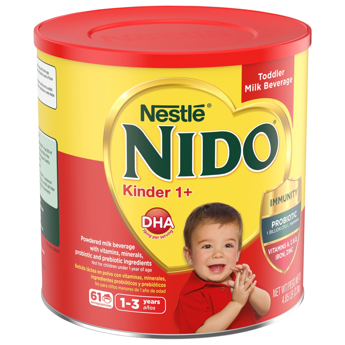 slide 4 of 9, Nido Nestle NIDO Kinder 1+ Toddler Powdered Milk Beverage - Shelf Stable Toddler Drink, 4.85 lb