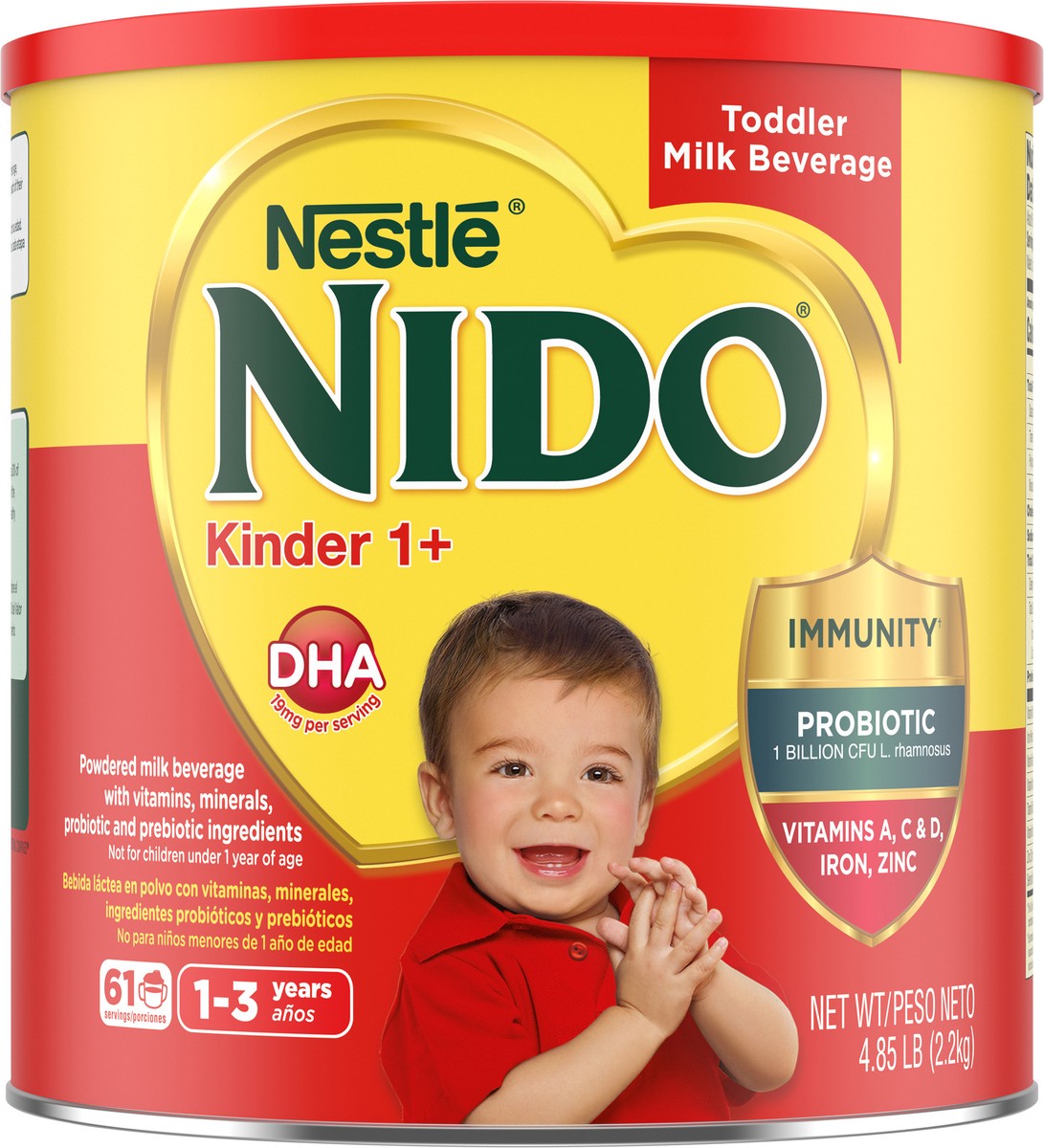 slide 6 of 9, Nido Nestle NIDO Kinder 1+ Toddler Powdered Milk Beverage - Shelf Stable Toddler Drink, 4.85 lb