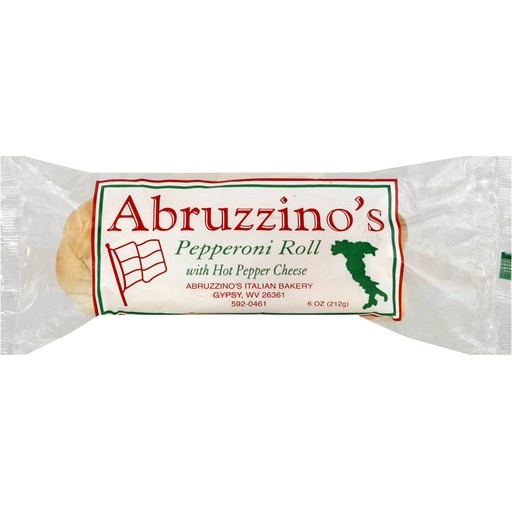 slide 1 of 1, Abruzzinos Roll, Pepperoni, With Hot Pepper Cheese, 6 oz