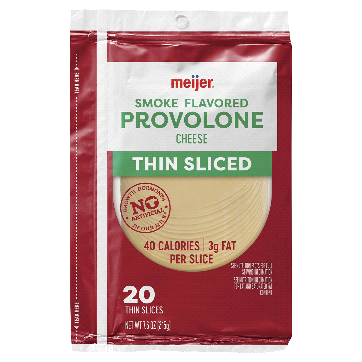 slide 1 of 2, Meijer Thin Sliced Provolone Cheese, 7.6 oz