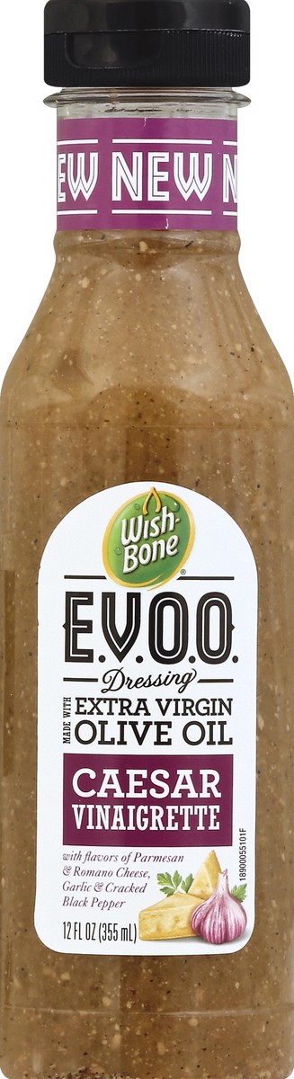 slide 2 of 2, Wish-Bone EVOO Caesar Vinaigrette Dressing, 12 oz