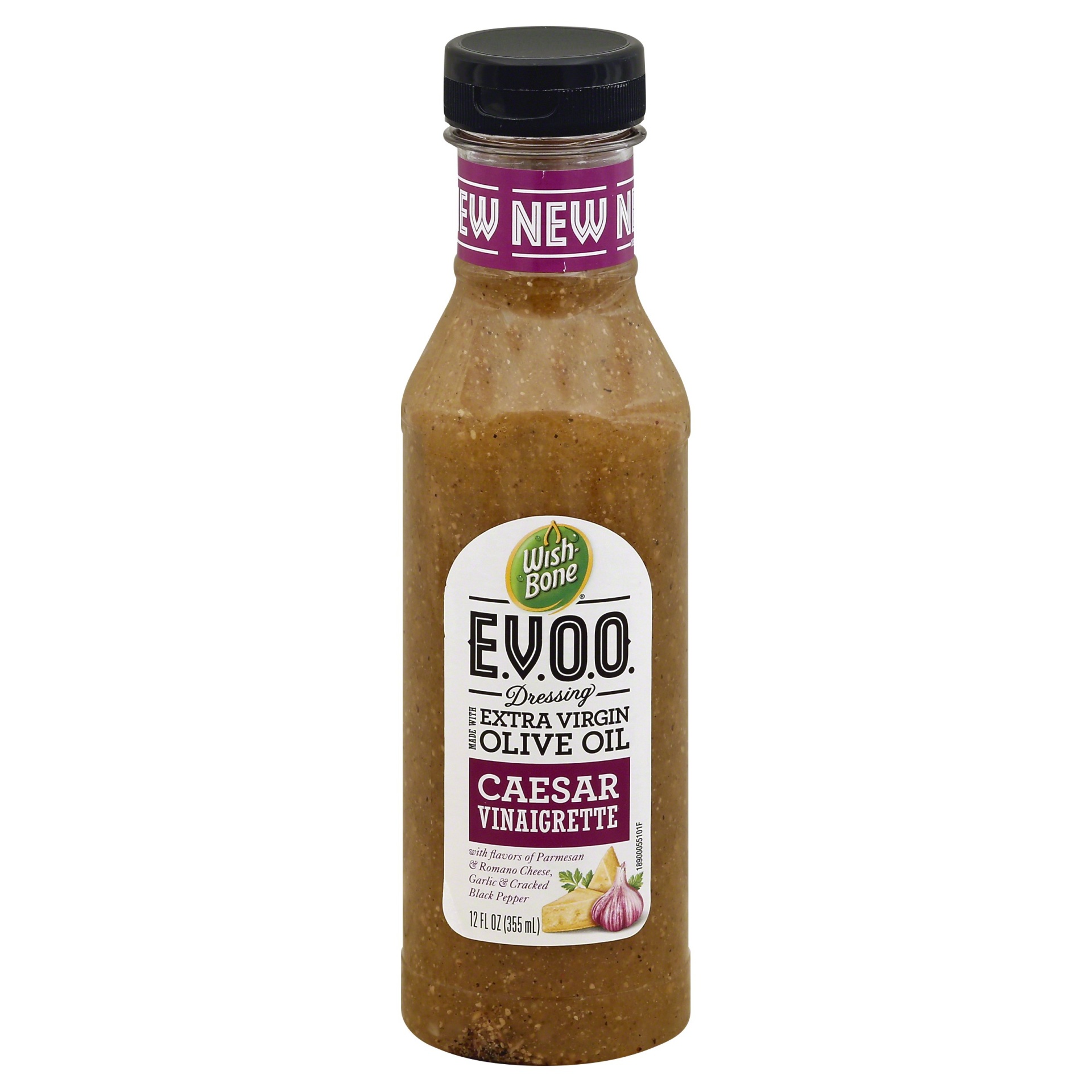 slide 1 of 2, Wish-Bone EVOO Caesar Vinaigrette Dressing, 12 oz