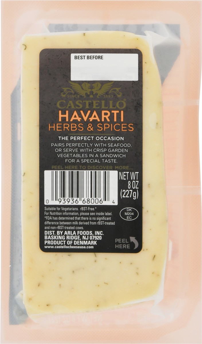 slide 9 of 12, Castello Herbs & Spices Havarti Cheese 8 oz, 8 oz