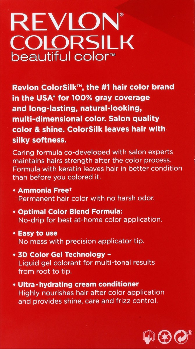 slide 14 of 14, Revlon ColorSilk Beautiful Color Bright Auburn 45 Permanent Hair Color 1 ea, 1 ct