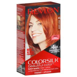 Revlon ColorSilk Beautiful Color Bright Auburn 45 Permanent Hair Color 1 ea