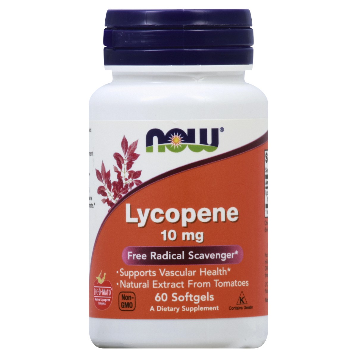 slide 5 of 7, NOW Supplements Lycopene 10 mg - 60 Softgels, 60 ct
