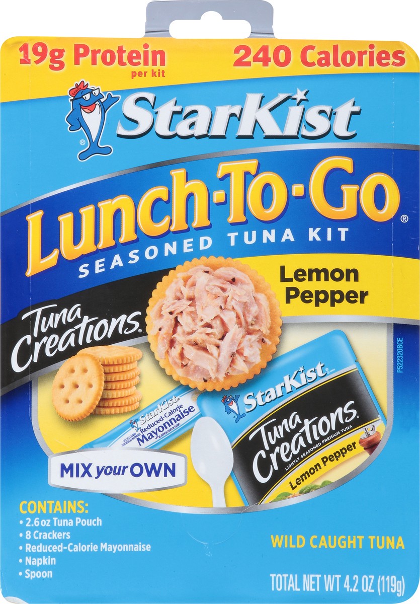 slide 12 of 14, StarKist Lunch-To-Go Tuna Creations Wild Caught Lemon Pepper Tuna Kit 4.2 oz, 4.2 oz