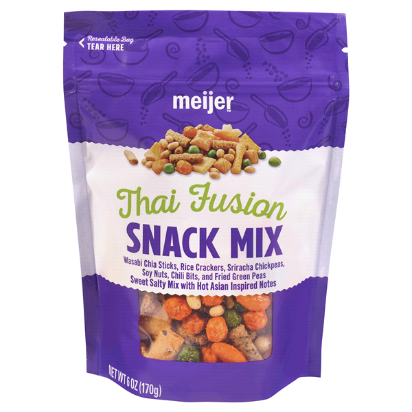 slide 1 of 1, Meijer Thai Fusion Snack Mix, 6 oz