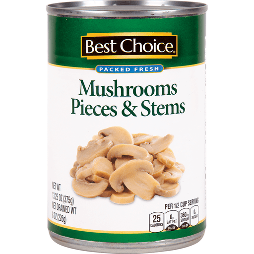 slide 1 of 1, Best Choice Mushroom Pieces & Stems, 8 oz