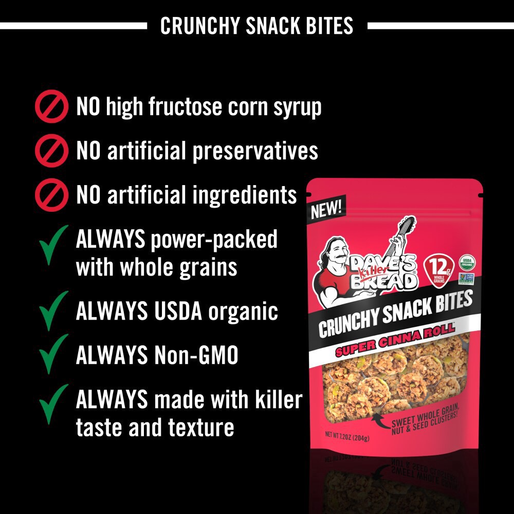 slide 2 of 6, Dave's Killer Bread Super Cinna Roll Organic Snack Bites, Cinnamon Organic Snacks, 7.2 oz