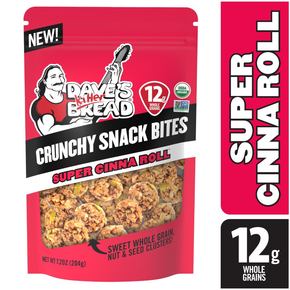 slide 1 of 6, Dave's Killer Bread Super Cinna Roll Organic Snack Bites, Cinnamon Organic Snacks, 7.2 oz