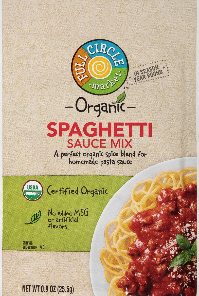 slide 12 of 13, Full Circle Market Spaghetti Sauce Mix, 0.9 oz