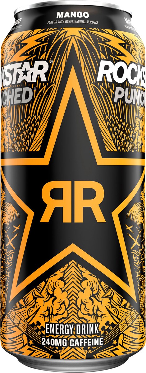 slide 6 of 6, Rockstar Energy Drink, Mango - 16 fl oz, 16 fl oz