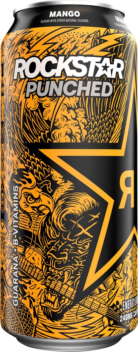 slide 5 of 6, Rockstar Energy Drink, Mango - 16 fl oz, 16 fl oz