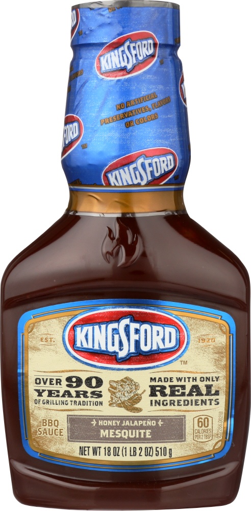 slide 1 of 2, Kingsford BBQ Sauce Honey Jalapeno Mesquite, 18 oz