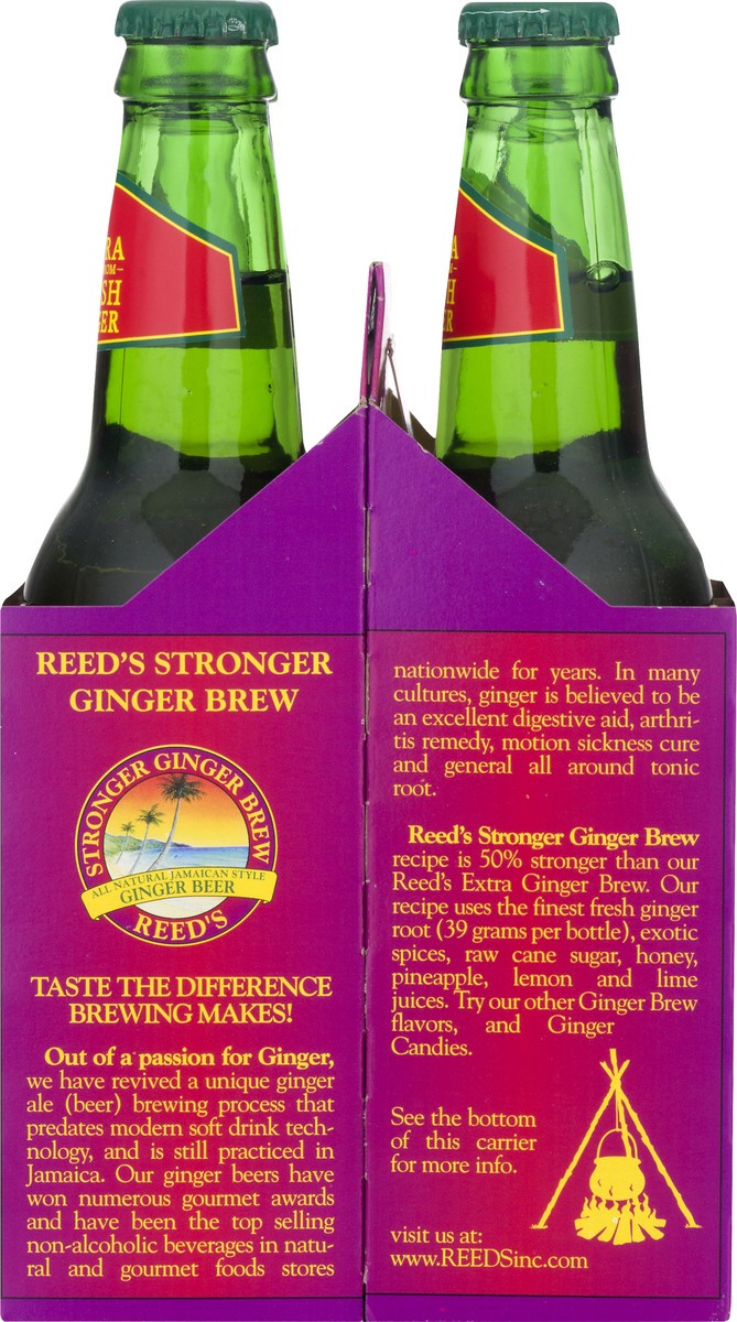 slide 7 of 12, Reed's Jamaican Style Ginger Beer 4 ea, 4 ct