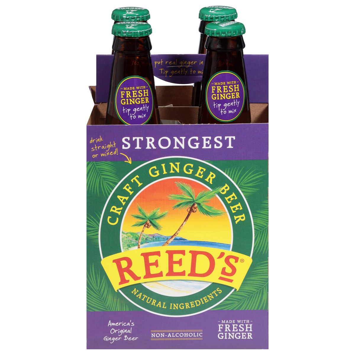 slide 1 of 12, Reed's Jamaican Style Ginger Beer - 4 ct, 4 ct; 12 fl oz
