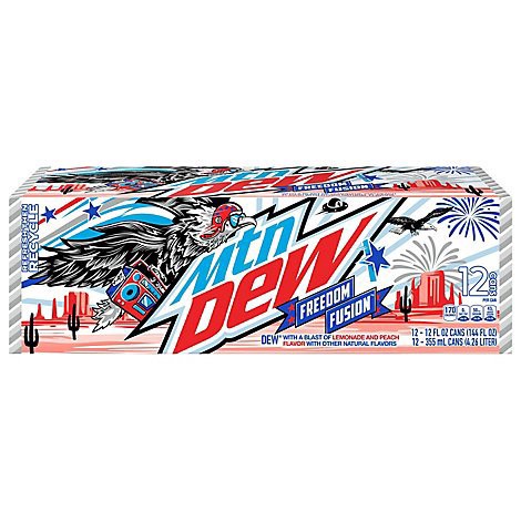 slide 1 of 1, Mtn Dew Freedom Fusion 12-12fz - 12-12 FZ, 12 fl oz