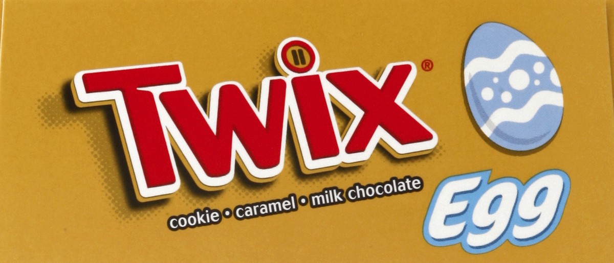 slide 4 of 6, TWIX Easter Caramel Cookie Bar Candy Easter Egg Centerpiece 5-Ounce Egg, 5 oz