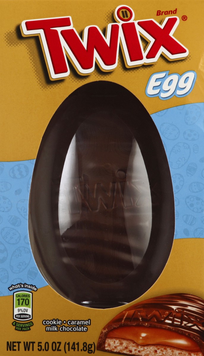 slide 2 of 6, TWIX Easter Caramel Cookie Bar Candy Easter Egg Centerpiece 5-Ounce Egg, 5 oz