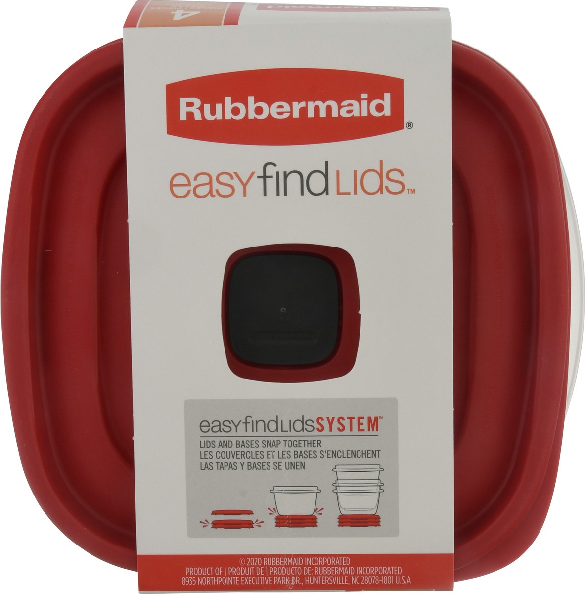slide 4 of 10, Rubbermaid Easy Find Lids Storage Container 5 Cups Square, 1 ct