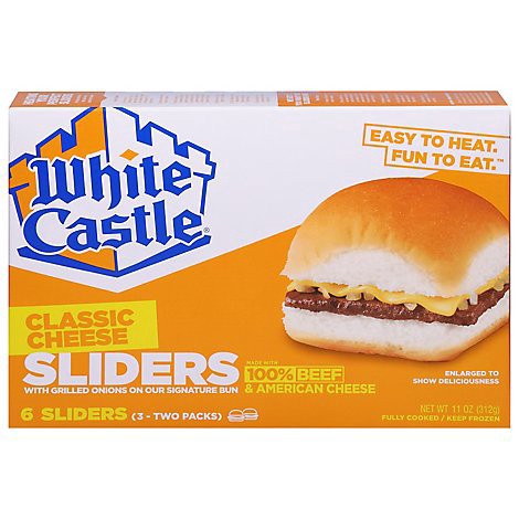slide 1 of 1, White Castle Microwaveable Cheeseburgers - 6 Count, 6 ct