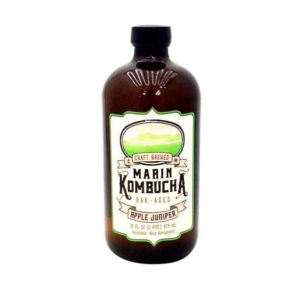 slide 1 of 1, Marin Kombucha Apple Juniper, 